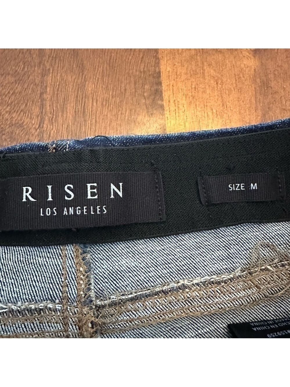 Risen Pull On High Rise Dark Wash Blue Denim Skinny Jeans Size Medium NWT - Picture 9 of 12